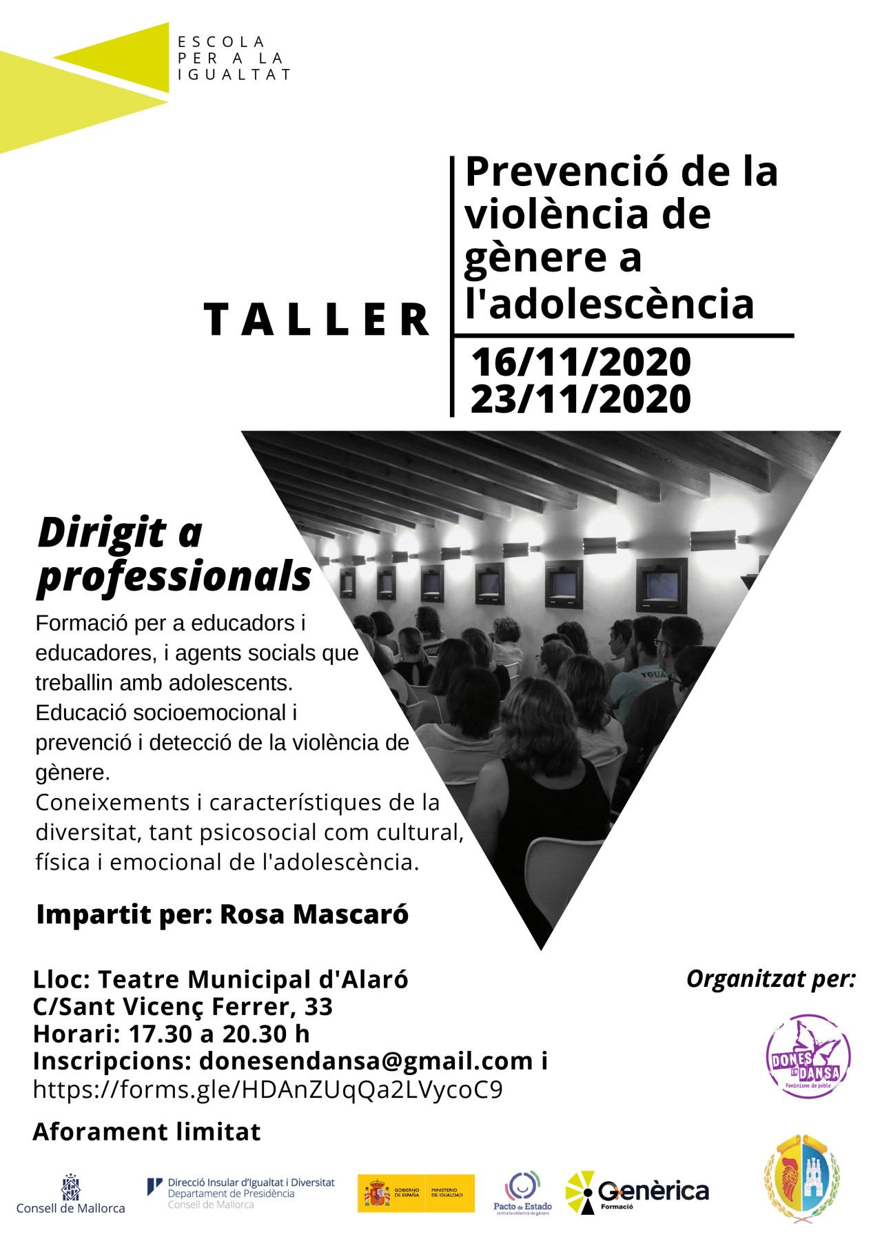 TALLER "PREVENCIÓ DE LA VIOLÈNCIA DE GÈNERE A L'ADOLESCÈNCIA"