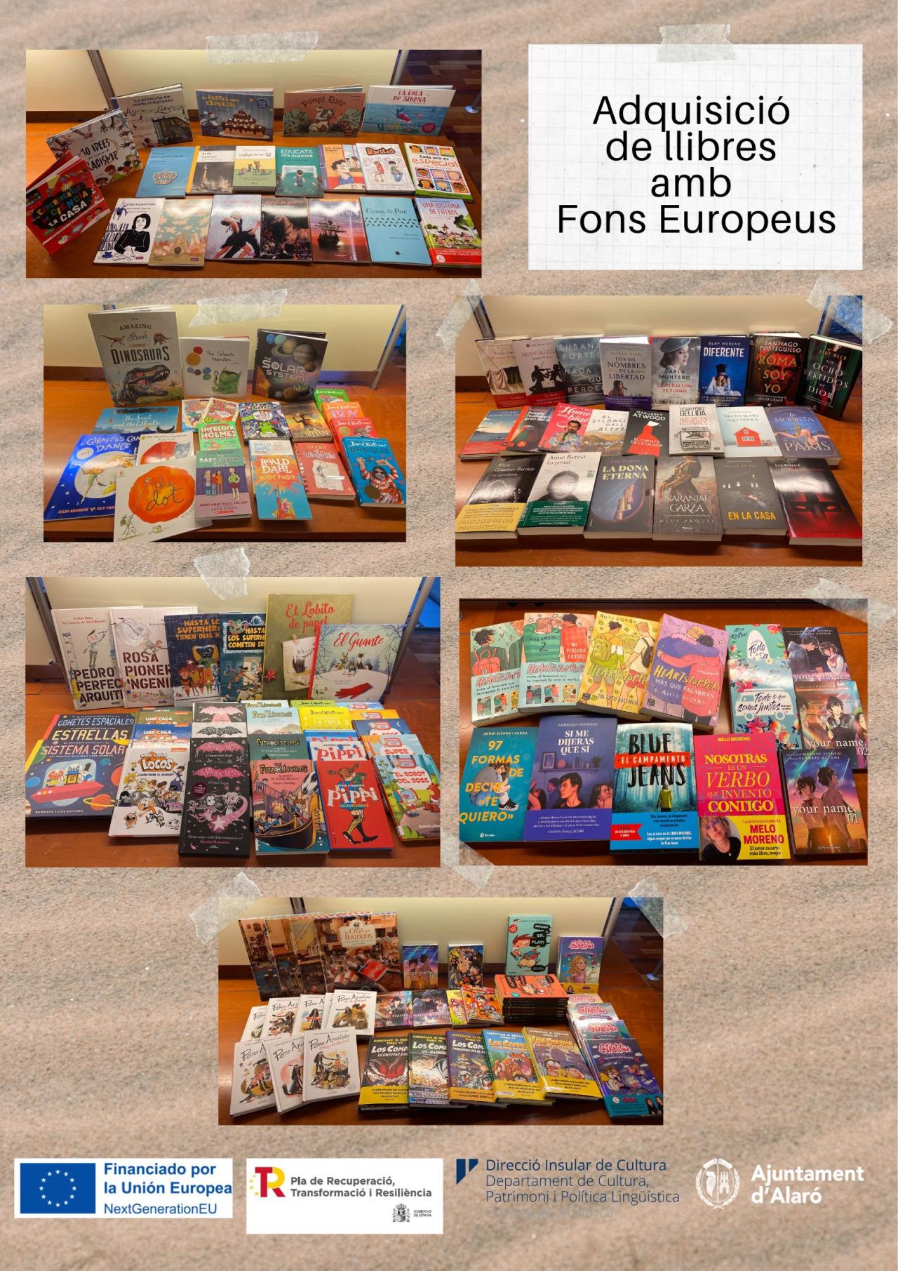 Adquisició de llibres amb Fons Europeus