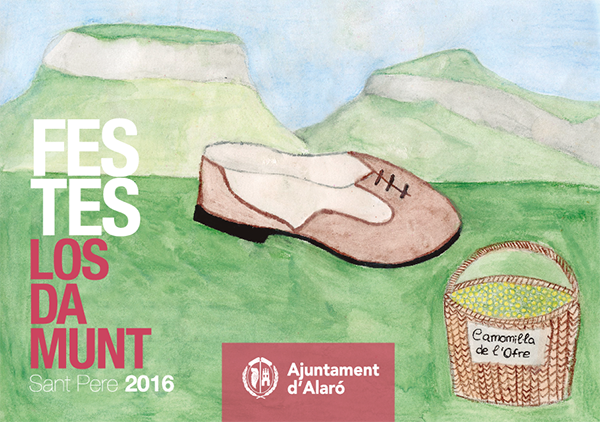 Cartell guanyador concurs escolar de dibuix festes Los Damunts, Sant Pere 2016