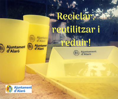 Seguim amb el compromís de fer d'Alaró un poble més sostenible i ecologista: reciclam, reduïm i reutilitzam!  