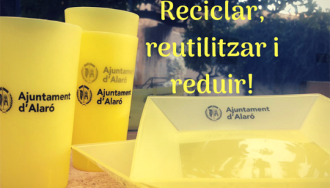 Seguim amb el compromís de fer d'Alaró un poble més sostenible i ecologista: reciclam, reduïm i reutilitzam!  